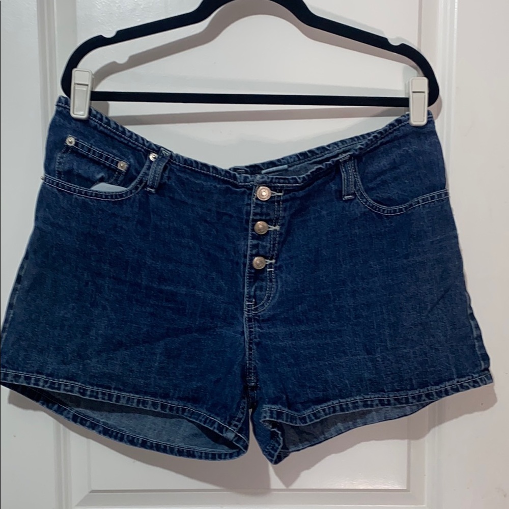 Jordache Blue Denim Jean Shorts Relaxed Fit summer festival size 17/18